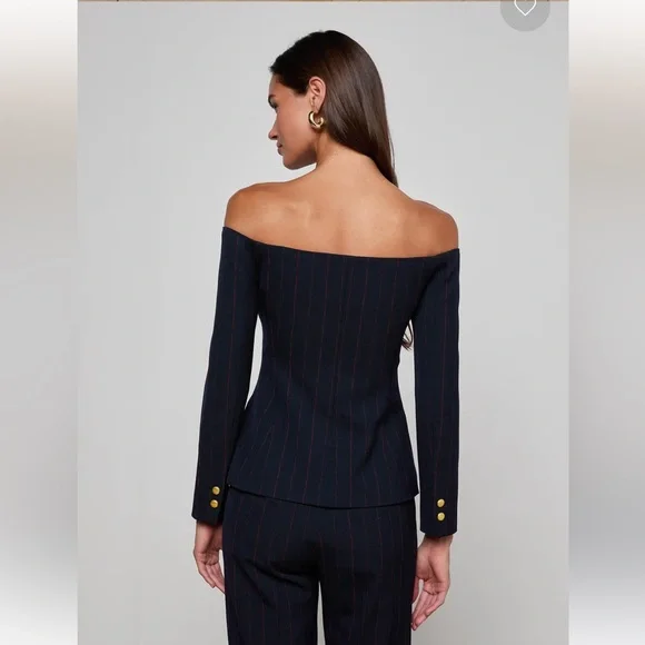 New with tags - L'AGENCE Alice Off-Shoulder Blazer - Picture 5 of 11